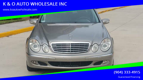 2004 Mercedes-Benz E-Class for sale at K & O AUTO WHOLESALE INC in Jacksonville FL