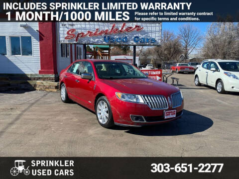 2012 Lincoln MKZ Hybrid for sale at Sprinkler Used Cars in Longmont CO