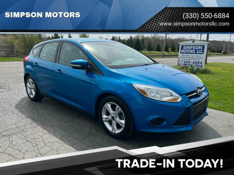 2014 Ford Focus for sale at SIMPSON MOTORS in Youngstown OH