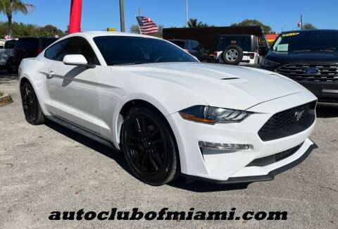 2019 Ford Mustang for sale at AUTO CLUB OF MIAMI, INC in Miami FL