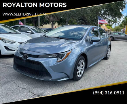 2021 Toyota Corolla for sale at ROYALTON MOTORS in Plantation FL