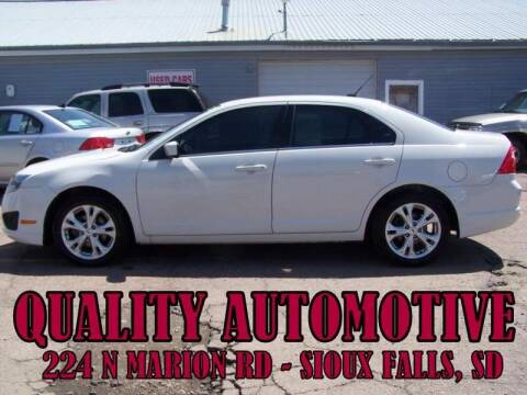 2012 Ford Fusion for sale at Quality Automotive in Sioux Falls SD