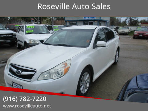 2012 Subaru Legacy for sale at Roseville Auto Sales in Roseville CA