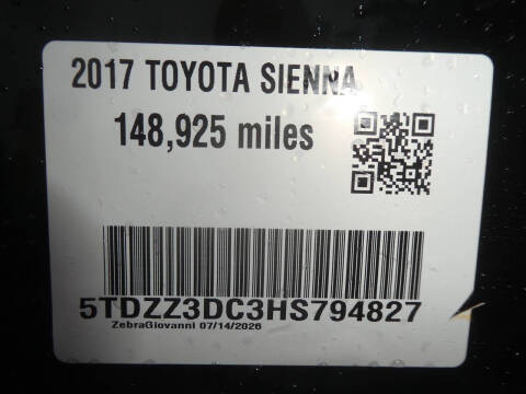 2017 Toyota Sienna L 7-Passenger