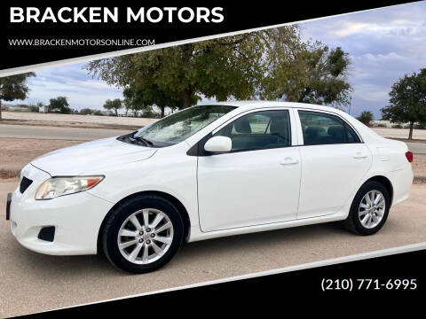 2009 Toyota Corolla for sale at BRACKEN MOTORS in San Antonio TX