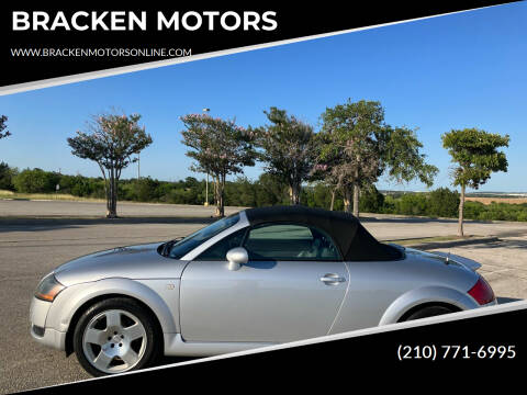 2002 Audi TT for sale at BRACKEN MOTORS in San Antonio TX