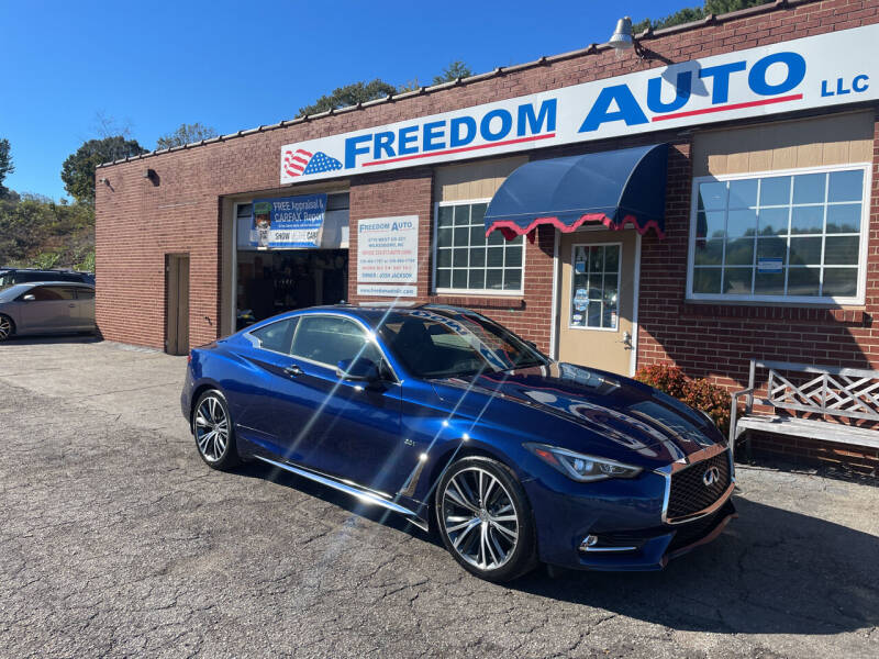 2018 Infiniti Q60 for sale at FREEDOM AUTO LLC in Wilkesboro NC