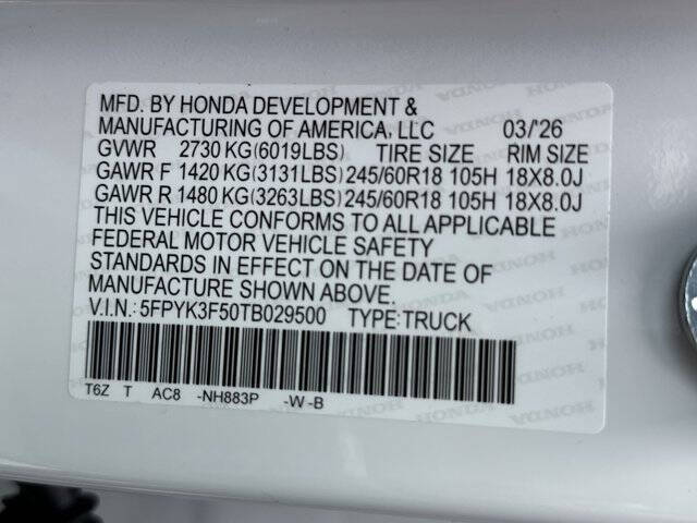 2026 Honda Ridgeline RTL