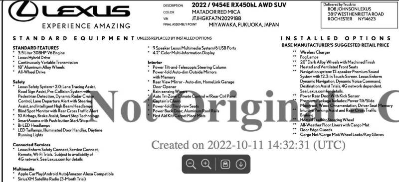 2022 Lexus RX 450hL
