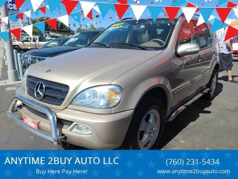 2002 Mercedes-Benz M-Class for sale at ANYTIME 2BUY AUTO LLC in Oceanside CA