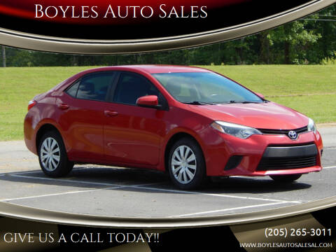2014 Toyota Corolla for sale at Boyles Auto Sales in Jasper AL