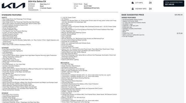 2024 Kia Seltos EX