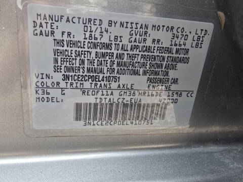 2014 Nissan Versa Note S Plus