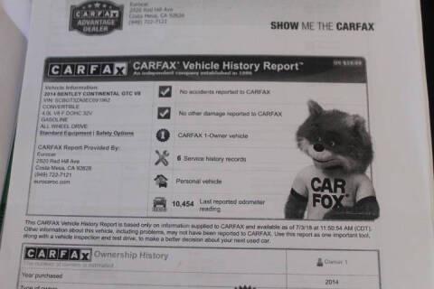 2014 Bentley Continental GT V8