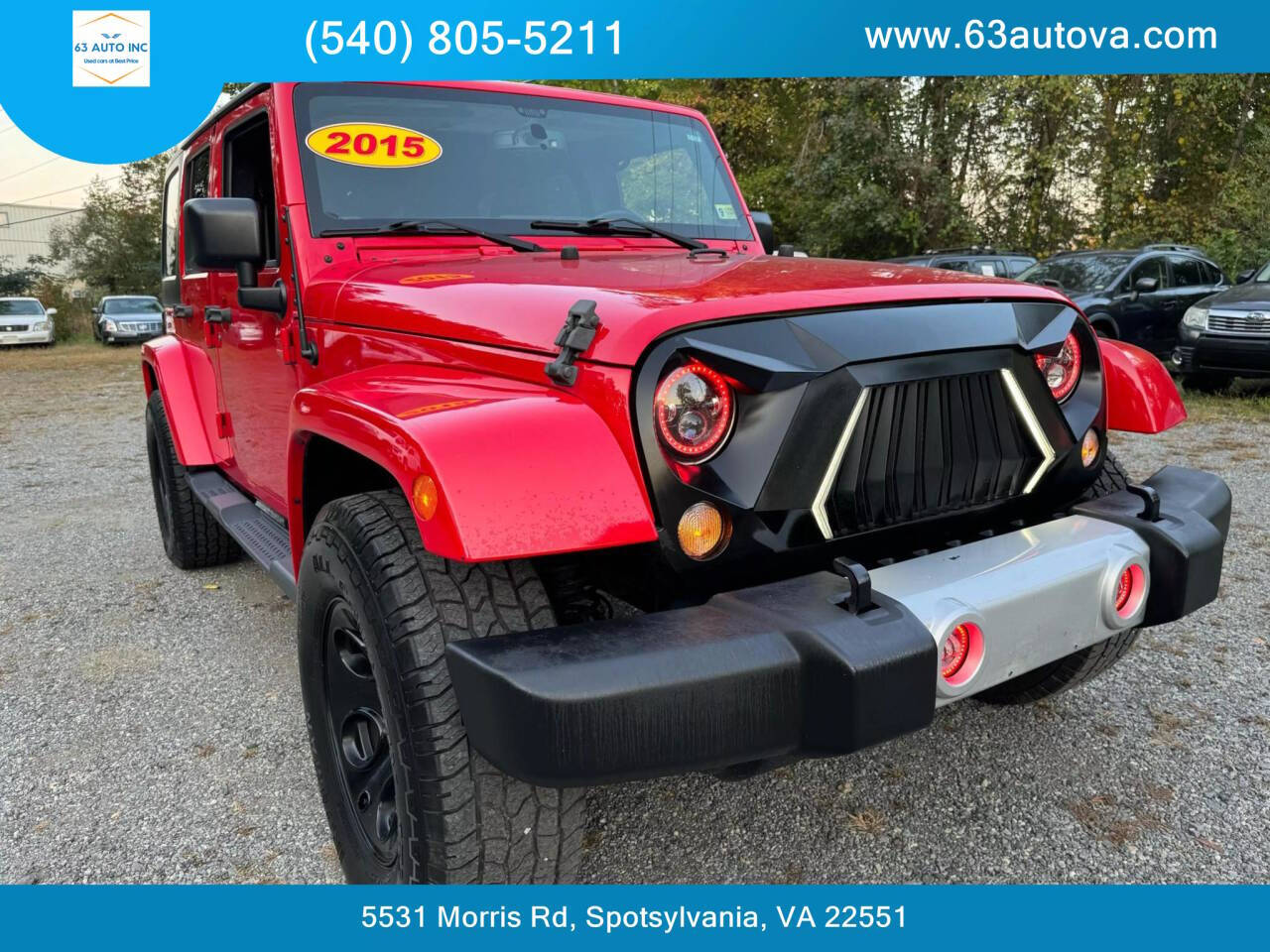 2015 Jeep Wrangler Unlimited for sale at 63 Auto Inc in Spotsylvania, VA