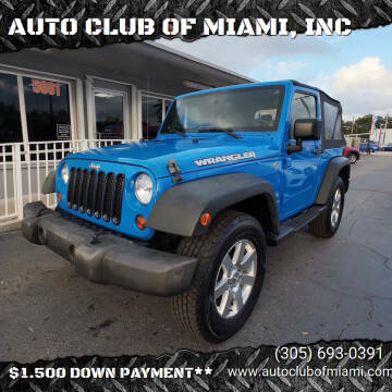 2011 Jeep Wrangler for sale at AUTO CLUB OF MIAMI, INC in Miami FL