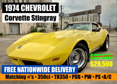 1974 Chevrolet Corvette for sale at Texas Gem Kar Houston in Houston TX
