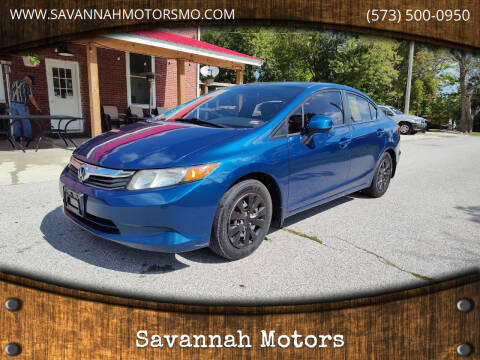 2012 Honda Civic for sale at Savannah Motors in Whiteside MO