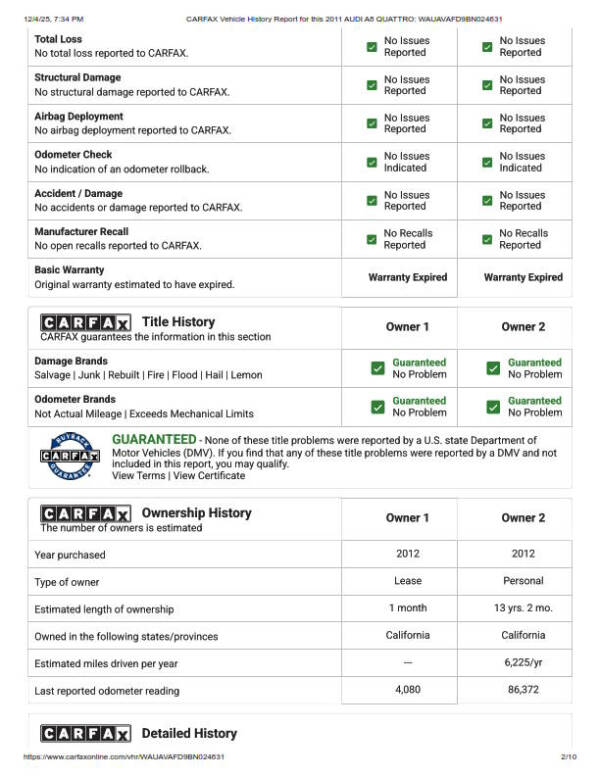 2011 Audi A8 quattro