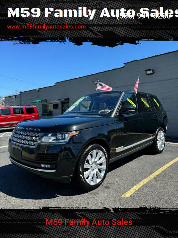 2016 Land Rover Range Rover for sale at M59 Family Auto Sales in Utica MI