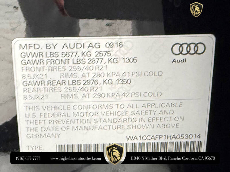 2017 Audi SQ5 3.0T quattro Premium Plus