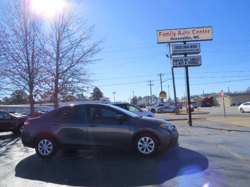 2015 Toyota Corolla for sale at FAMILY AUTO CENTER in Greenville NC