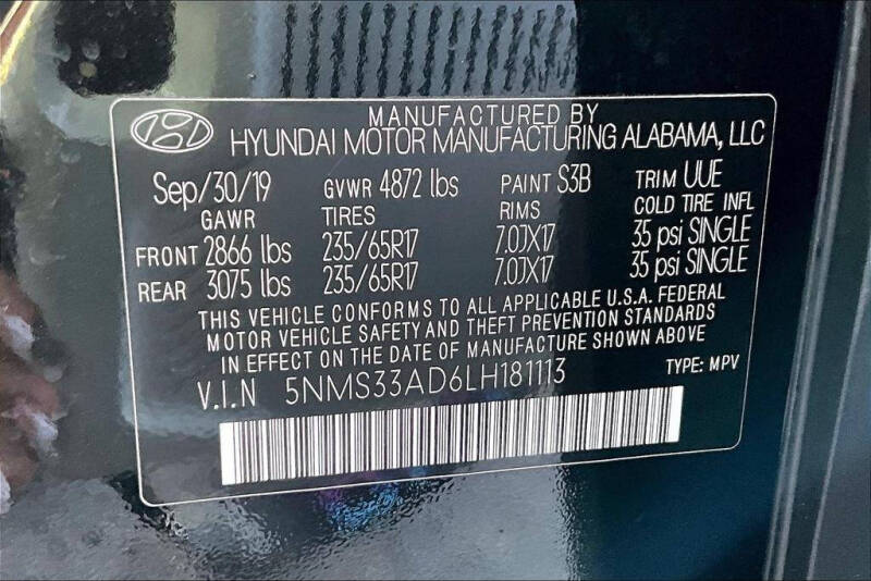 2020 Hyundai Santa Fe SEL