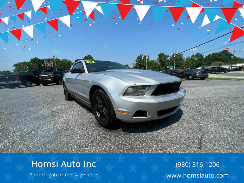 2012 Ford Mustang for sale at Homsi Auto Inc in Kannapolis NC