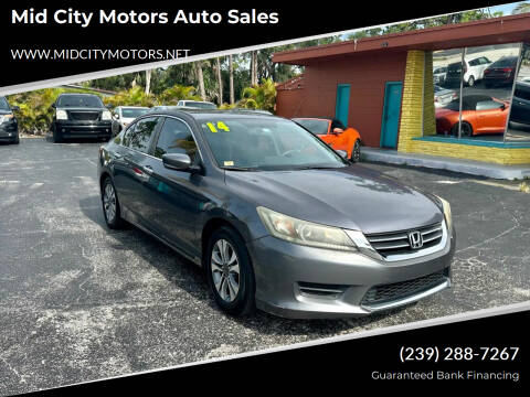 2014 Honda Accord for sale at Mid City Motors Auto Sales in Fort Myers FL