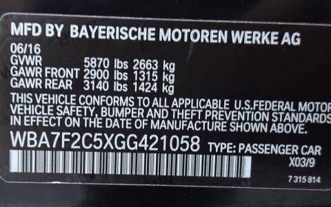 2016 BMW 7 Series 750i xDrive