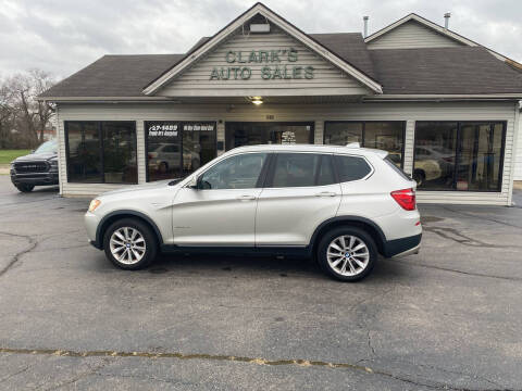 2012 BMW X3 for sale at Clarks Auto Sales in Middletown OH