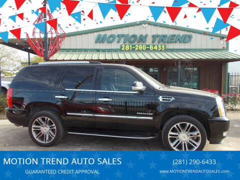 2011 Cadillac Escalade for sale at MOTION TREND AUTO SALES in Tomball TX
