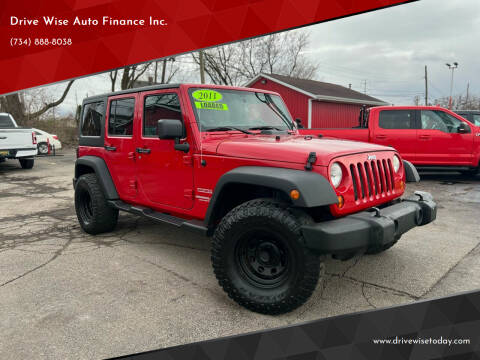 2011 Jeep Wrangler Unlimited for sale at Drive Wise Auto Finance Inc. in Wayne MI