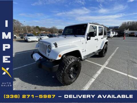 2016 Jeep Wrangler Unlimited for sale at Impex Auto Sales in Greensboro NC