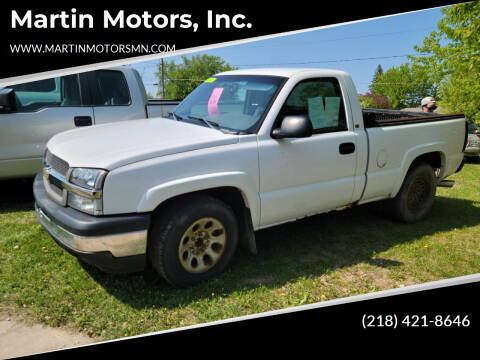 2005 Chevrolet Silverado 1500 for sale at Martin Motors, Inc. in Chisholm MN