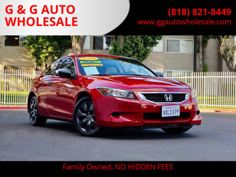 2009 Honda Accord for sale at G & G AUTO WHOLESALE in North Hollywood CA