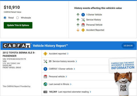 2012 Toyota Sienna XLE 8-Passenger