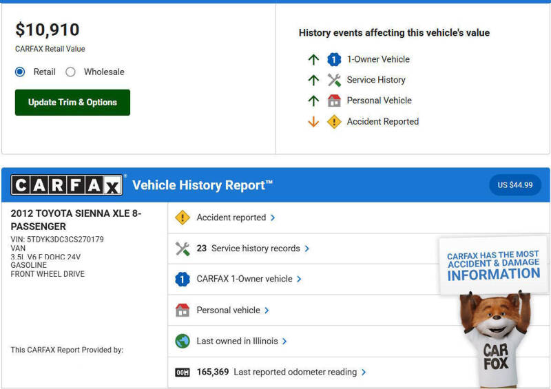 2012 Toyota Sienna XLE 8-Passenger