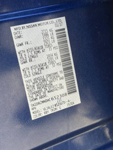 2017 Nissan Pathfinder SV