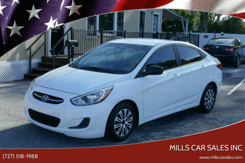 2015 Hyundai Accent for sale at MILLS CAR SALES INC in Clearwater FL
