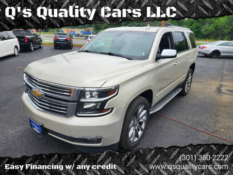 2015 Chevrolet Tahoe for sale at Q's Quality Cars LLC in Capitol Heights MD