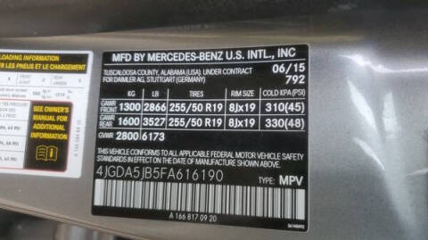 2015 Mercedes-Benz M-Class ML 350