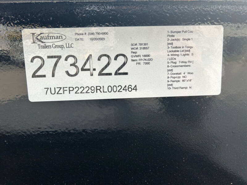 2024 Kaufman 22' DECK OVER