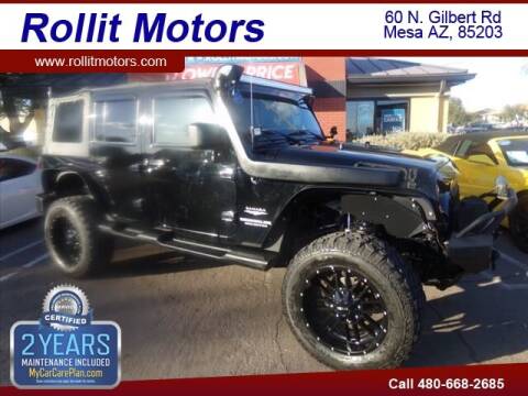 2009 Jeep Wrangler Unlimited for sale at Rollit Motors in Mesa AZ