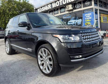 2015 Land Rover Range Rover for sale at Kosher Motors in Hollywood FL