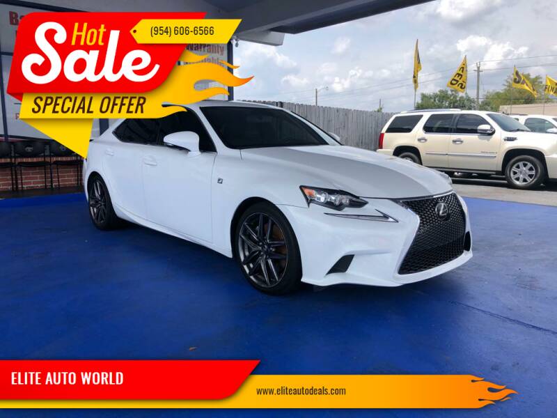 2016 Lexus IS 200t for sale at ELITE AUTO WORLD in Fort Lauderdale FL