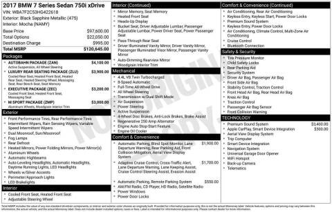 2017 BMW 7 Series 750i xDrive