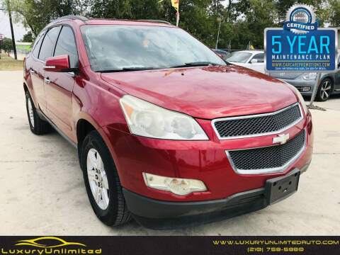 2012 Chevrolet Traverse for sale at LUXURY UNLIMITED AUTO SALES in San Antonio TX