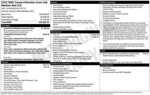 2022 GMC Canyon Elevation