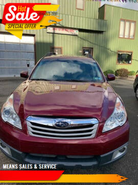 2011 Subaru Outback for sale at MEANS SALES & SERVICE in Warren PA